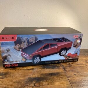 Truck WS-580 Portable Bluetooth Cyber Speaker with LED Light USB AUX FM